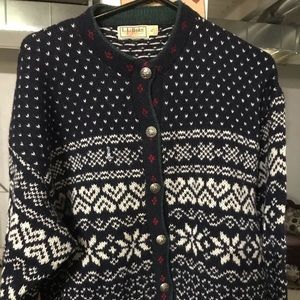 LLBean button up sweater